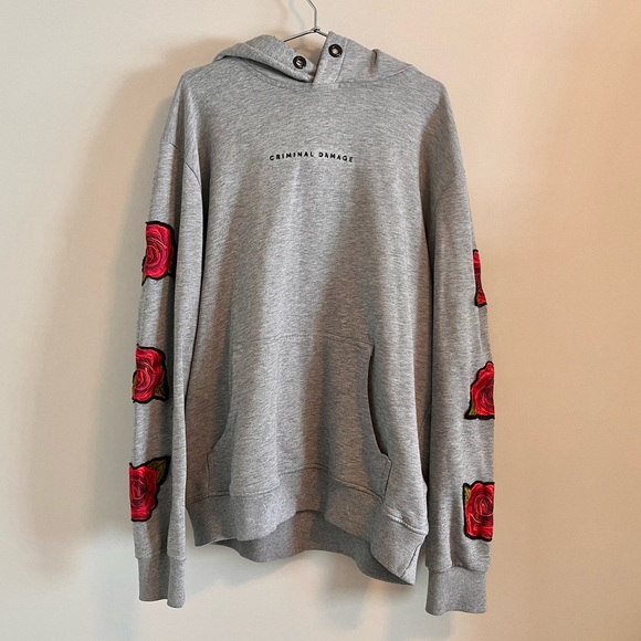 Criminal Damage Rose Hoodie - Picture 6 of 11